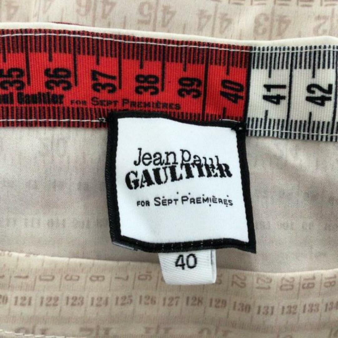 Jean-Paul GAULTIER(ジャンポールゴルチエ)のJeanPaulGAULTIER(ゴルチエ) 長袖カットソー サイズ40 M レディース - ベージュ×レッド×マルチ メジャー レディースのトップス(カットソー(長袖/七分))の商品写真