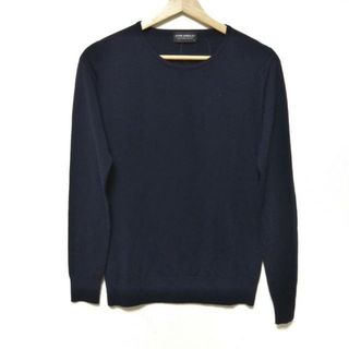 ジョンスメドレー(JOHN SMEDLEY)のJOHN SMEDLEY(ジョンスメドレー) 長袖セーター サイズM レディース美品  - ダークネイビー クルーネック(ニット/セーター)