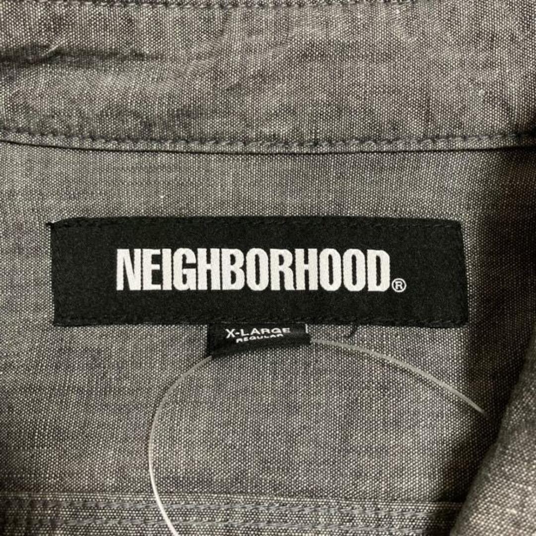 NEIGHBORHOOD(ネイバーフッド)のNEIGHBORHOOD(ネイバーフッド) 長袖シャツ サイズXL メンズ - グレー×白 ペイント加工 メンズのトップス(シャツ)の商品写真