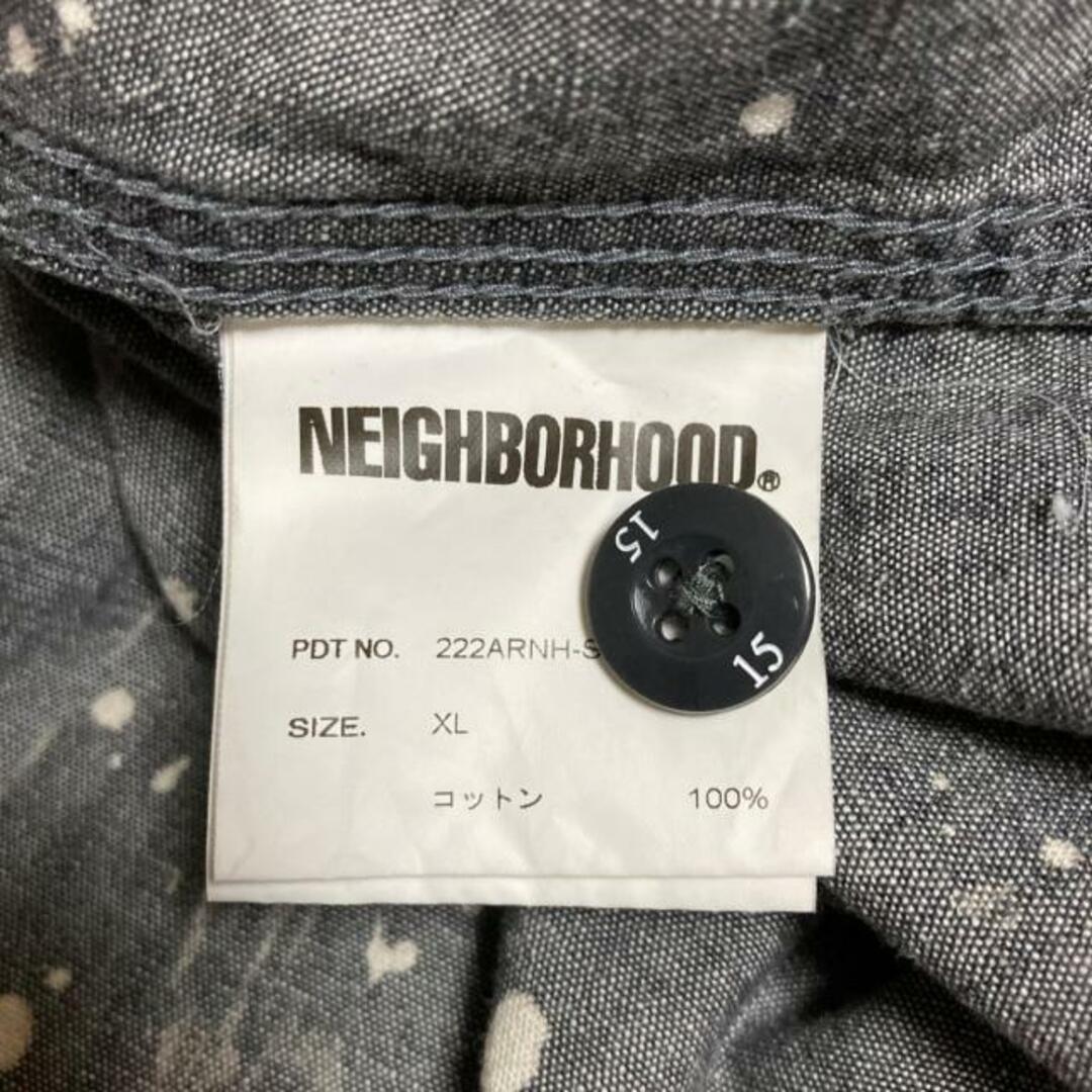 NEIGHBORHOOD(ネイバーフッド)のNEIGHBORHOOD(ネイバーフッド) 長袖シャツ サイズXL メンズ - グレー×白 ペイント加工 メンズのトップス(シャツ)の商品写真