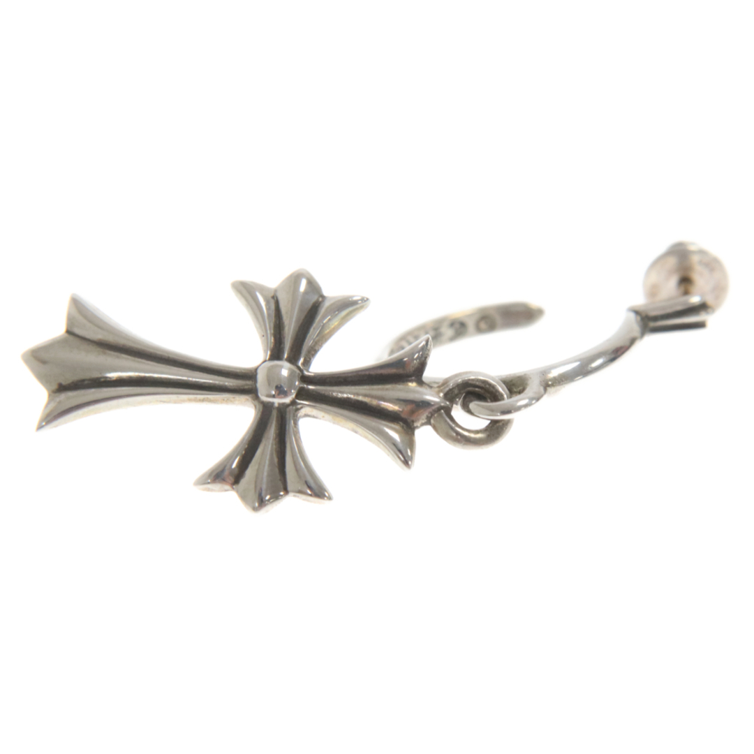 Chrome Hearts(クロムハーツ)のCHROME HEARTS クロムハーツ TINY CH CROSS タイニーCHクロスフープ シルバーピアス メンズのアクセサリー(ピアス(片耳用))の商品写真