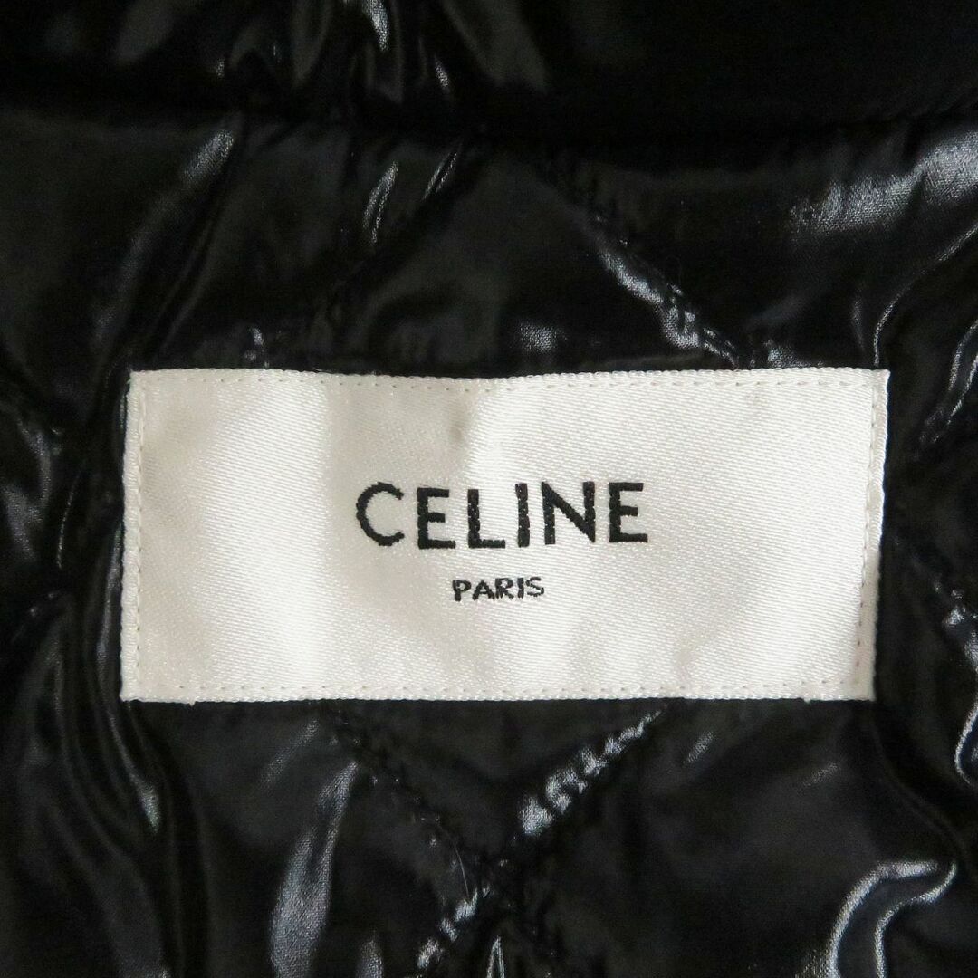 celine(セリーヌ)の美品□21AW CELINE/セリーヌ 2W4100010 チェック柄 フードロゴプリント 中綿入り フランネルシャツ ブルゾンジャケット 白×黒 44 正規品 メンズのジャケット/アウター(その他)の商品写真