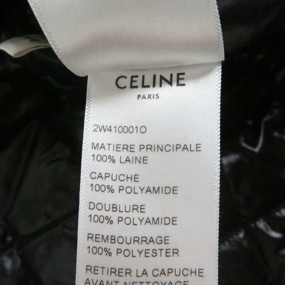 celine(セリーヌ)の美品□21AW CELINE/セリーヌ 2W4100010 チェック柄 フードロゴプリント 中綿入り フランネルシャツ ブルゾンジャケット 白×黒 44 正規品 メンズのジャケット/アウター(その他)の商品写真