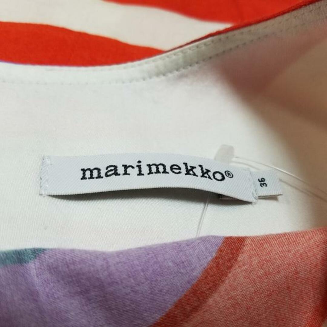 marimekko(マリメッコ)のmarimekko(マリメッコ) 半袖カットソー サイズ36 S レディース - 白×レッド×マルチ レディースのトップス(カットソー(半袖/袖なし))の商品写真