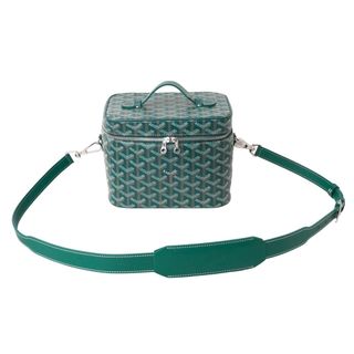 ゴヤール(GOYARD)の新品同様品 GOYARD ゴヤール 2WAY ショルダー ミューズ ヴァニティケース グリーン ゴヤールディンキャンバス シルバー金具 中古 60803(その他)