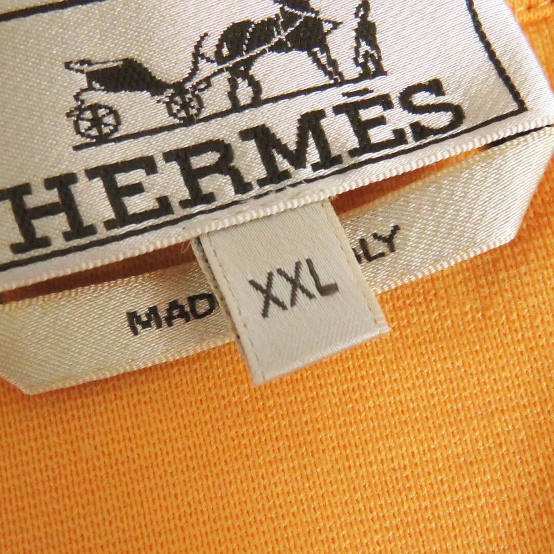 Hermes(エルメス)の極美品□23SS HERMES/エルメス Maillons en Boucle Aero シェーヌダンクル エンボス ジップパーカー/フーディー オレンジ XXL 伊製 正規品 メンズのトップス(パーカー)の商品写真