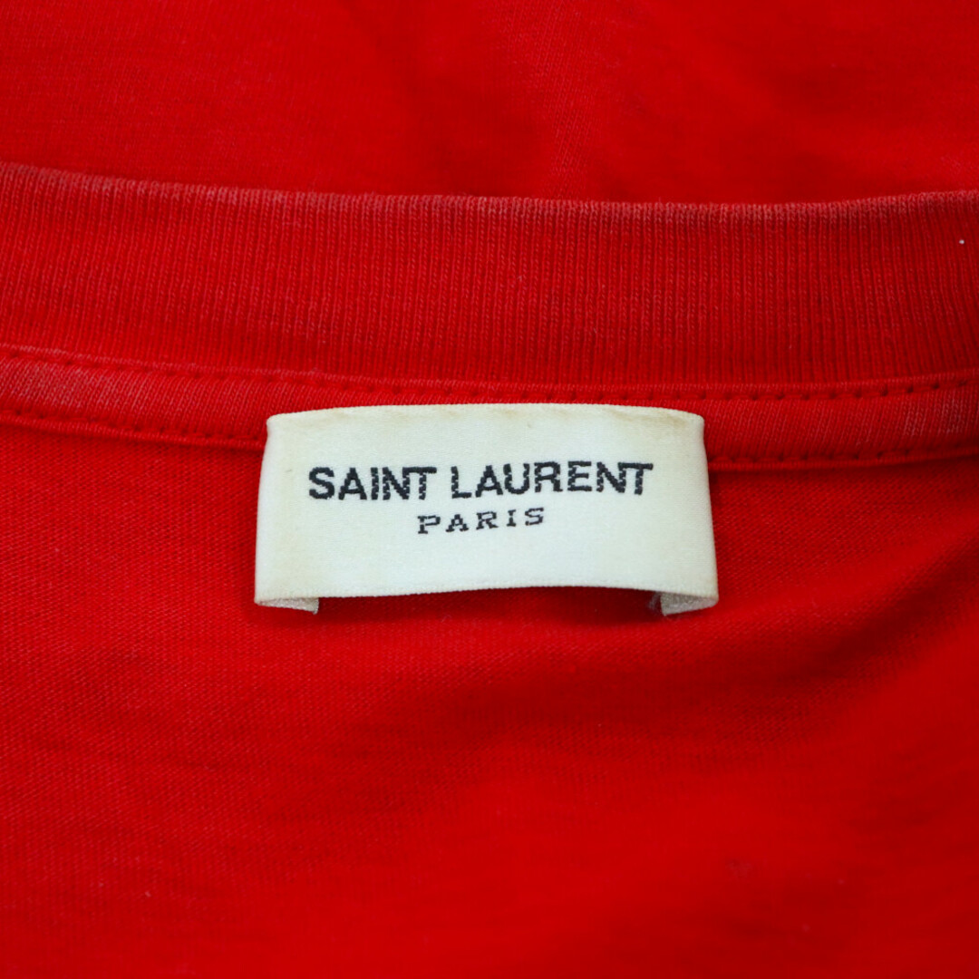 SAINT LAURENT PARIS サンローランパリ 16SS ブラッドラスターヴァンパイアプリント半袖Tシャツ 378983 Y2YC1 レッド