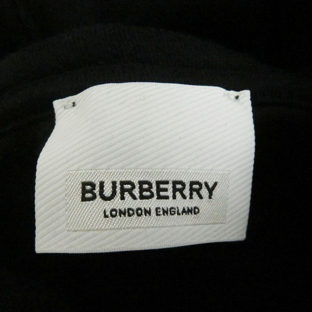 BURBERRY(バーバリー)の良品□BURBERRY/バーバリー 8045552 バックロゴデザイン 裏起毛 プルオーバー スウェットパーカー/フーディー ブラック XS 正規品 メンズ メンズのトップス(パーカー)の商品写真