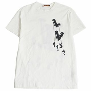 ルイヴィトン(LOUIS VUITTON)の良品□21SS ルイヴィトン フロウティング LV プリンテッド インサイドアウト クルーネック 半袖Tシャツ ホワイト S イタリア製 正規品(Tシャツ/カットソー(半袖/袖なし))