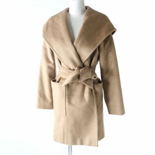 マックスマーラ(Max Mara)の極美品★正規品 白タグ MaxMara マックスマーラ RIALTO リアルト キャメル100％ フーデッド ラップコート ベルト付 キャメル 36 イタリア製(その他)