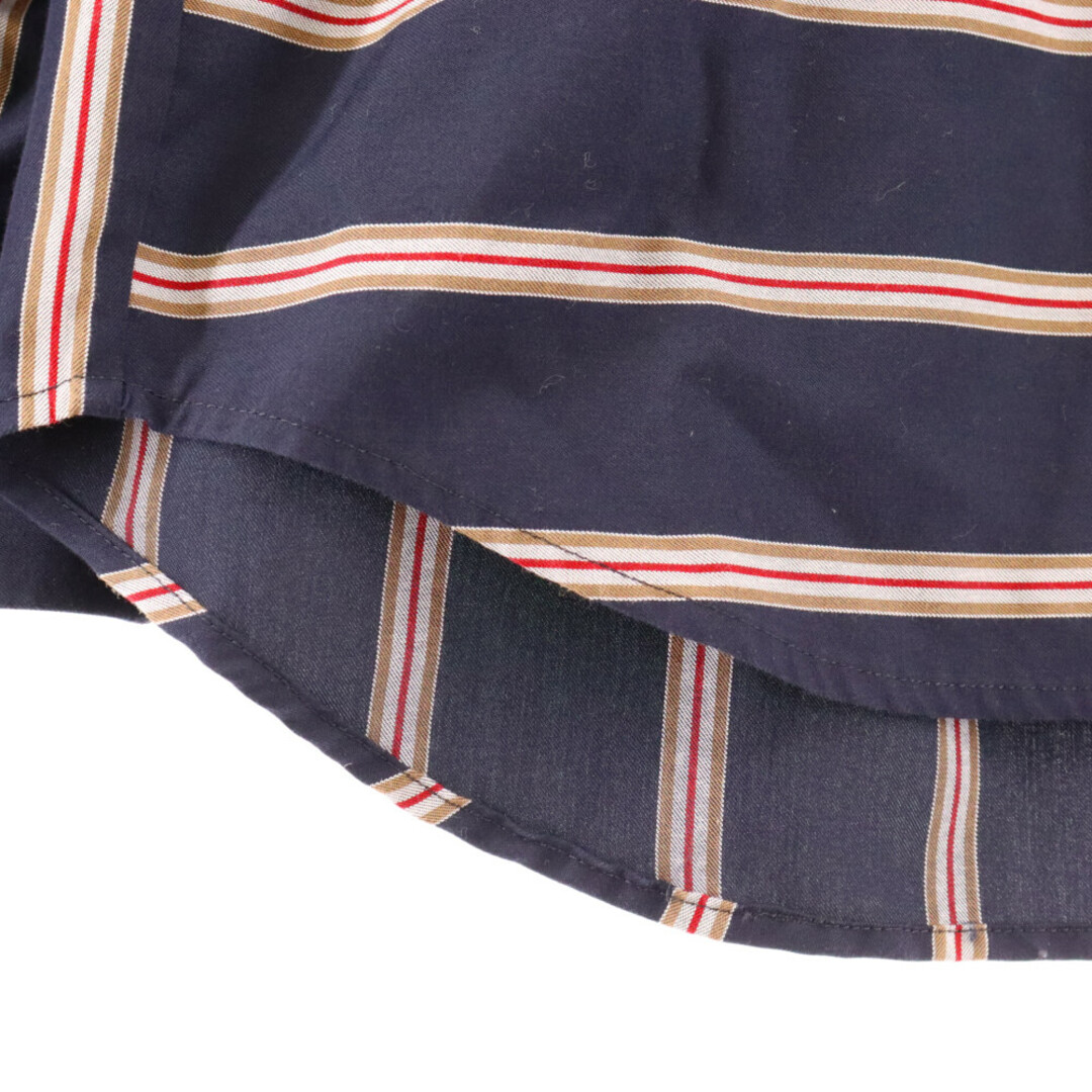 ETHOSENS エトセンス カットアウト フェイクポケット長袖開襟シャツ EC219-21 ネイビー メンズのトップス(シャツ)の商品写真