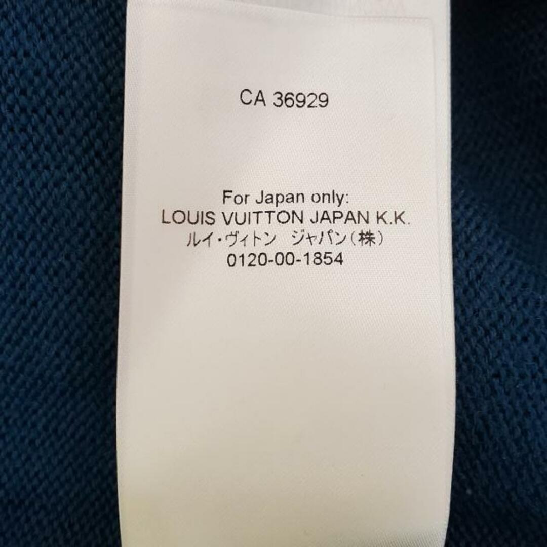 LOUIS VUITTON(ルイヴィトン)のLOUIS VUITTON(ルイヴィトン) 長袖セーター サイズXL メンズ美品  シグネチャークルーネックニット RM222V NS4 HNN02W ダークグリーン×イエロー クルーネック メンズのトップス(ニット/セーター)の商品写真