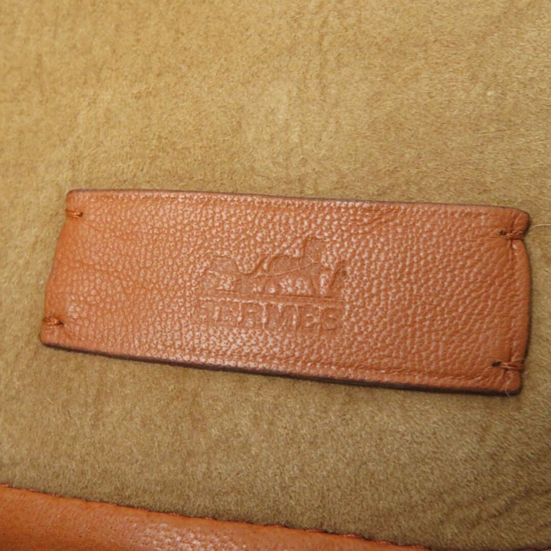 Hermes(エルメス)の極美品◎正規品 フランス製 HERMES エルメス レザートリミング ムートン ショール／マフラー 24×183cm ブラウン 茶 定価550000円 箱付き レディースのファッション小物(マフラー/ショール)の商品写真