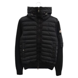 モンクレール(MONCLER)のMONCLER モンクレール MAGLIONE TRICOT CARDIGAN 袖ニット 切り返し ダウンジャケット C20919402800 94789 ブラック(ダウンジャケット)