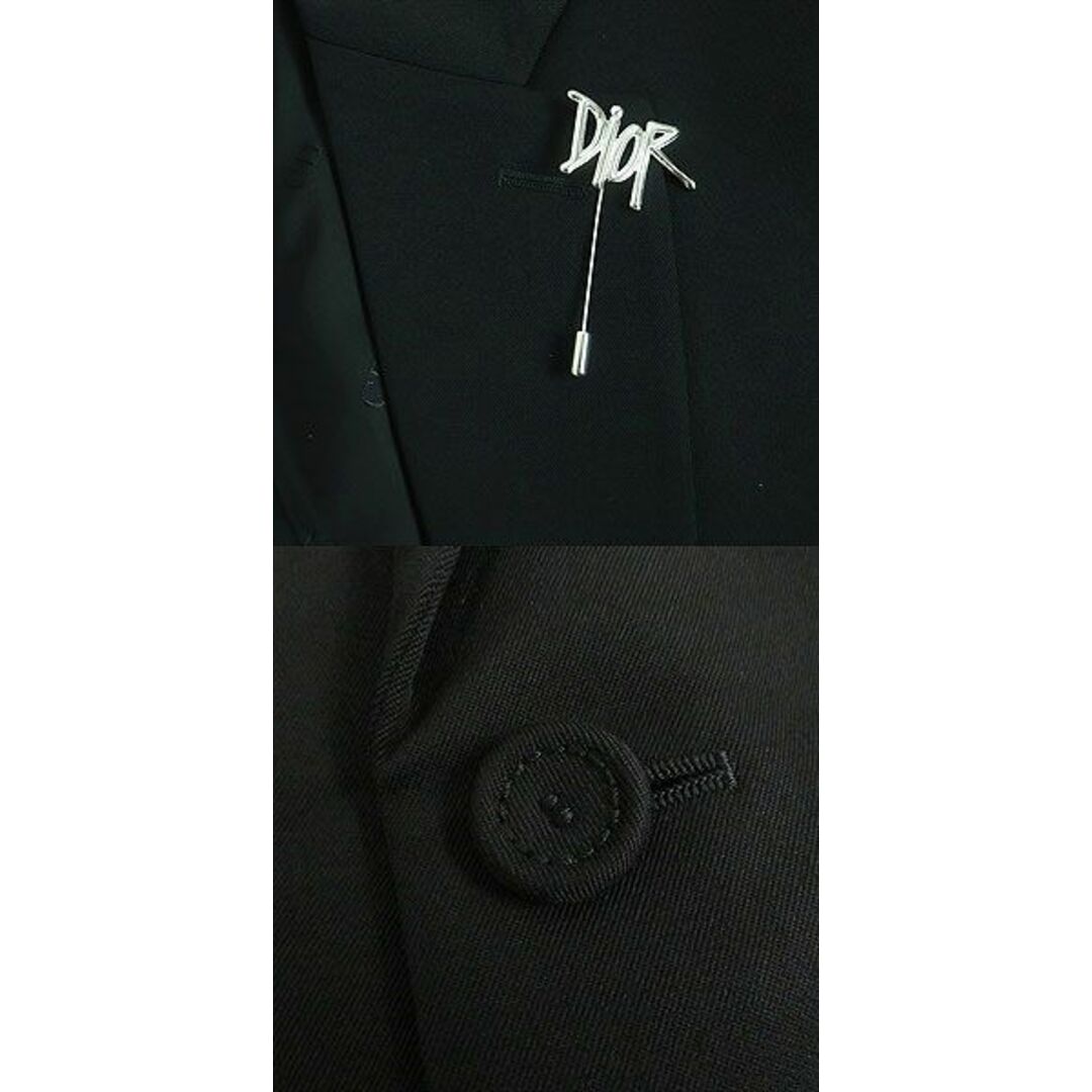 Dior(ディオール)の極美品□20AW DIOR AND SHAWN ディオール オム×ショーン・ステューシー 923C216H4739 シングル テーラードジャケット 黒 50 伊製 正規品 メンズのジャケット/アウター(テーラードジャケット)の商品写真