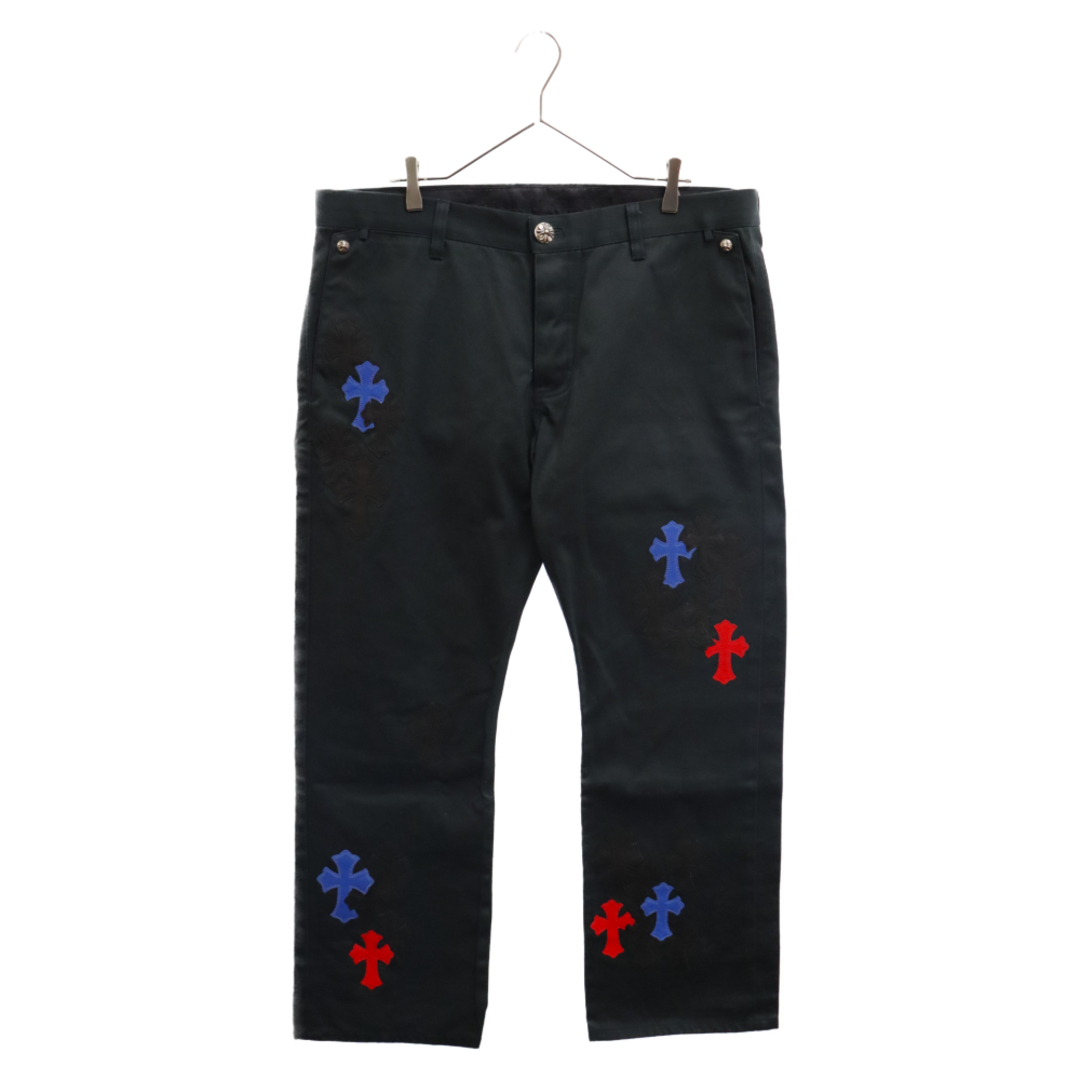 Chrome Hearts(クロムハーツ)のCHROME HEARTS クロムハーツ CHINOS CEM CRPATCH マルチカラークロスパッチカスタム チノパンツ ワーク ブラック メンズのパンツ(その他)の商品写真