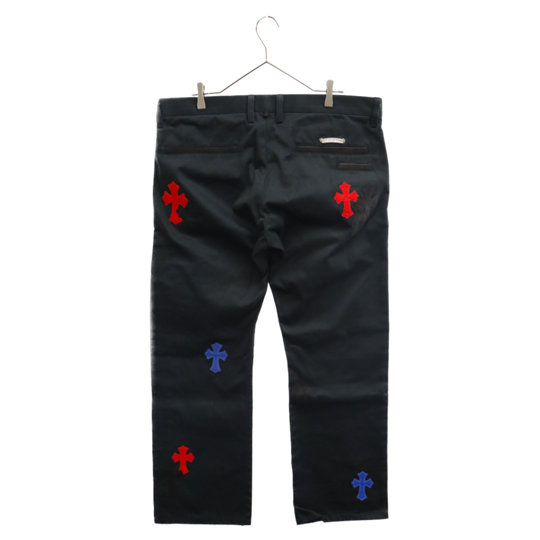 Chrome Hearts(クロムハーツ)のCHROME HEARTS クロムハーツ CHINOS CEM CRPATCH マルチカラークロスパッチカスタム チノパンツ ワーク ブラック メンズのパンツ(その他)の商品写真