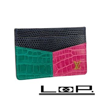 ルイヴィトン(LOUIS VUITTON)の■美品■　ルイヴィトン エキゾチックレザー サーンプル カード ケース クロコ  箱 【105142】(名刺入れ/定期入れ)