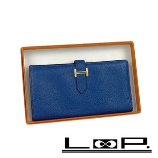 エルメス ベアン 長財布(メンズ)(ブルー・ネイビー/青色系)の通販 22 エルメス ベアン 長財布(メンズ)(ブルー・ネイビー/青色系)の通販 22