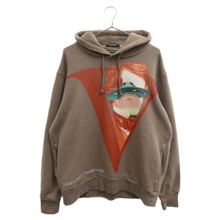 アンダーカバー(UNDERCOVER)のUNDERCOVER アンダーカバー ×VALENTINO UFO PRINT HOODIE×ヴァレンティノ プリントプルオーバーパーカー フーディー ブラウン(パーカー)