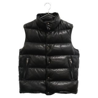 CHROME HEARTS クロムハーツ STIFF VEST スティッフ クロスボールボタンレザーダウンベスト ブラック XS