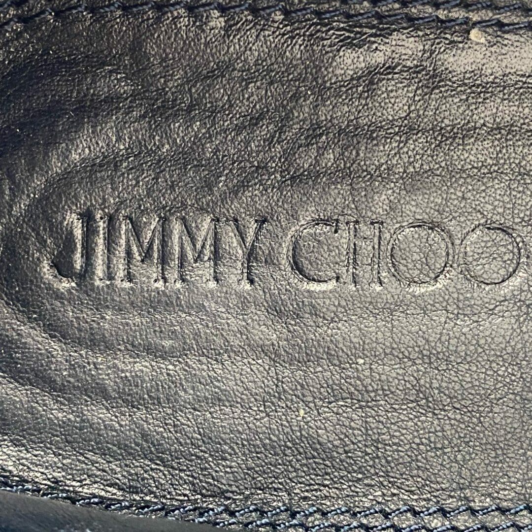 JIMMY CHOO(ジミーチュウ)の5b27 JIMMY CHOO ジミーチュウ ドットプリント ウェッジソール スリッポン スタースタッズ 42 ネイビー レザー スペイン製 シューズ メンズの靴/シューズ(スニーカー)の商品写真