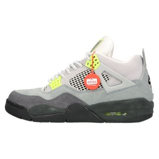 ナイキ(NIKE)のNIKE ナイキ AIR JORDAN 4 RETRO LE NEON エアジョーダン4 レトロ ネオン ハイカットスニーカー グレー/イエロー US9.5/27.5cm CT5342-007(スニーカー)