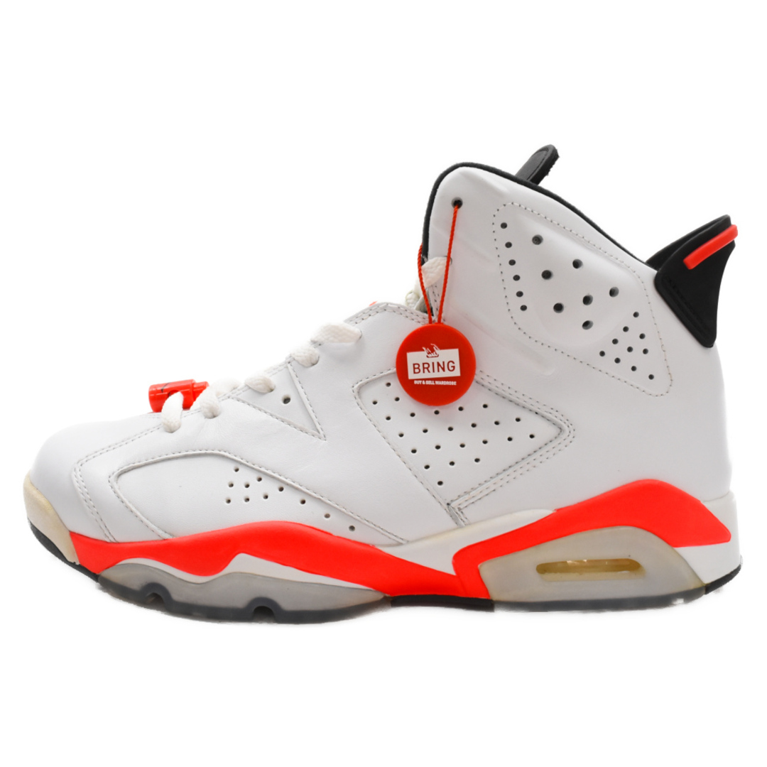 NIKE(ナイキ)のNIKE ナイキ AIR JORDAN 6 RETRO エアジョーダン6 レトロ ハイカットスニーカー インフラレッド ホワイト 384664‐123 ホワイト US10/28.0cm メンズの靴/シューズ(スニーカー)の商品写真