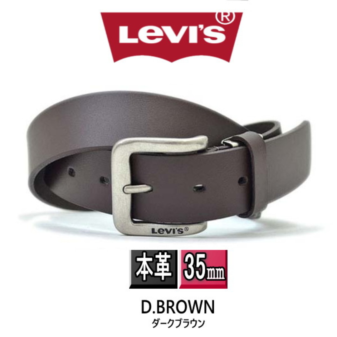 Levi's(リーバイス)のリーバイス 本革 ベルト 35mm 6020 こげ茶  ゴルフ カジュアル  レディースのファッション小物(ベルト)の商品写真