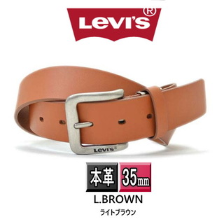 リーバイス(Levi's)の6020LBR リーバイス 本革 ベルト 35mm  薄茶 ゴルフ カジュアル(ベルト)