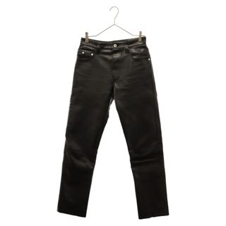 KWAIDAN EDITIONS カイダン エディションズ LEATHER PANTS カットオフ レザーストレートパンツ ブラック(その他)