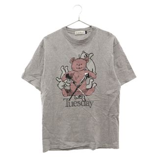 アンダーカバー(UNDERCOVER)のUNDERCOVER アンダーカバー 23SS TEE TUESDAY ベアグラフィックプリント半袖Tシャツ グレー カットソー UC1C3802(Tシャツ/カットソー(半袖/袖なし))