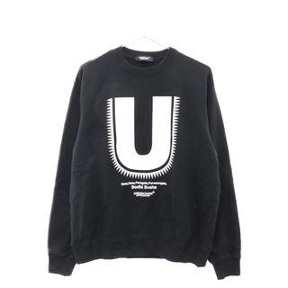 アンダーカバー(UNDERCOVER)のUNDERCOVER アンダーカバー 22AW UGIZ SWEAT Uロゴクルーネックスウェットトレーナー ブラック UC2B9804-1(スウェット)