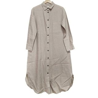 プラージュ(Plage)のPlage(プラージュ) ワンピース サイズ34 S レディース美品  - ベージュ 長袖/ロング/シャツワンピ(その他)