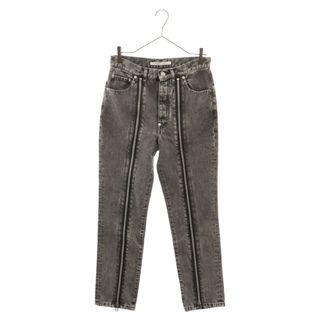 ジョンローレンスサリバン(JOHN LAWRENCE SULLIVAN)のJOHN LAWRENCE SULLIVAN ジョンローレンスサリバン BLEACHED DENIM ZIPPED PANTS ブリーチド デニムパンツ センタージップ ボタンフライ 2A023-0321-56 チャコールグレー(デニム/ジーンズ)