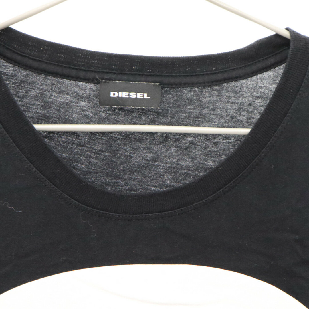 DIESEL(ディーゼル)のDIESEL ディーゼル フロントロゴプリント クルーネック半袖Tシャツ ブラック メンズのトップス(Tシャツ/カットソー(半袖/袖なし))の商品写真