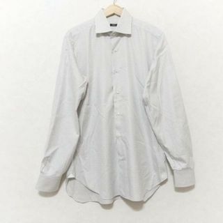 バルバ(BARBA)のBARBA(バルバ) 長袖シャツ サイズ41 メンズ美品  - 白×ベージュ×ブルー チェック柄(シャツ)