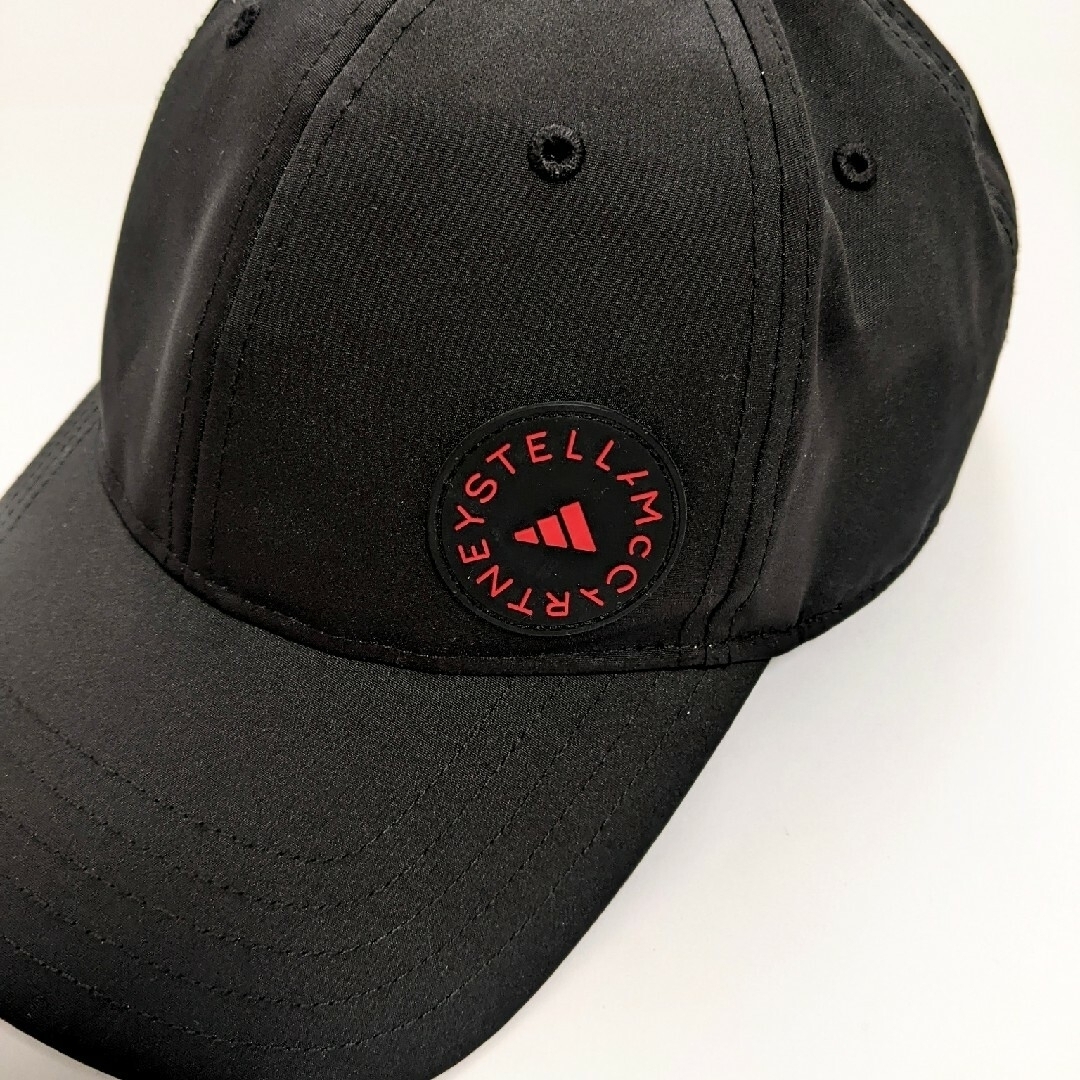 adidas by Stella McCartney(アディダスバイステラマッカートニー)のadidas ステラマッカートニー 美品 ランニングキャップ 帽子 CAP 黒 レディースの帽子(キャップ)の商品写真