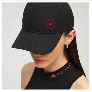 アディダスバイステラマッカートニー(adidas by Stella McCartney)のadidas ステラマッカートニー 美品 ランニングキャップ 帽子 CAP 黒(キャップ)