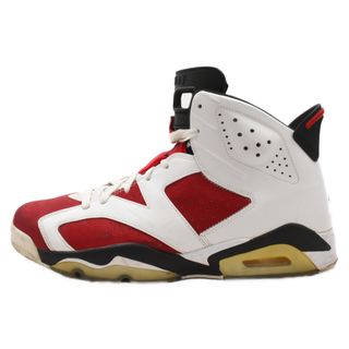 ナイキ(NIKE)のNIKE ナイキ AIR JORDAN 6 RETRO CARMINE 384664-160 エアジョーダン6 レトロ ハイカットスニーカー シューズ カーマイン レッド/ホワイト US12/30cm(スニーカー)