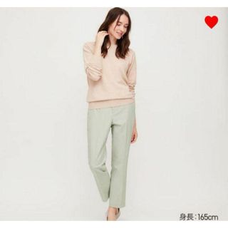 ユニクロ(UNIQLO)のUNIQLO ユニクロ◆EZYアンクルパンツ M ライトグリーン(クロップドパンツ)