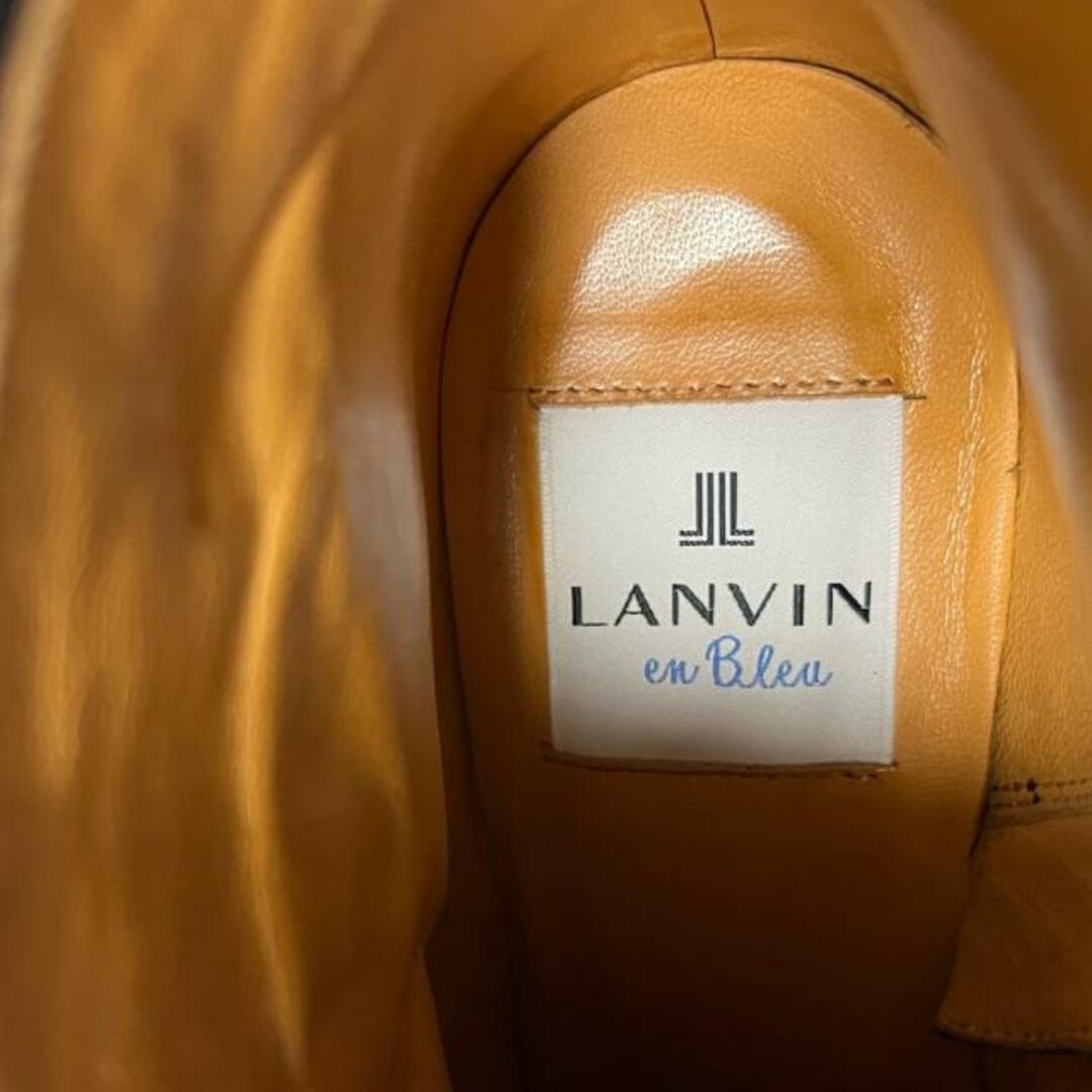 LANVIN en Bleu(ランバンオンブルー)のLANVIN en Bleu(ランバンオンブルー) ショートブーツ 22 1/2 レディース - 黒 スエード×エナメル（レザー） レディースの靴/シューズ(ブーツ)の商品写真