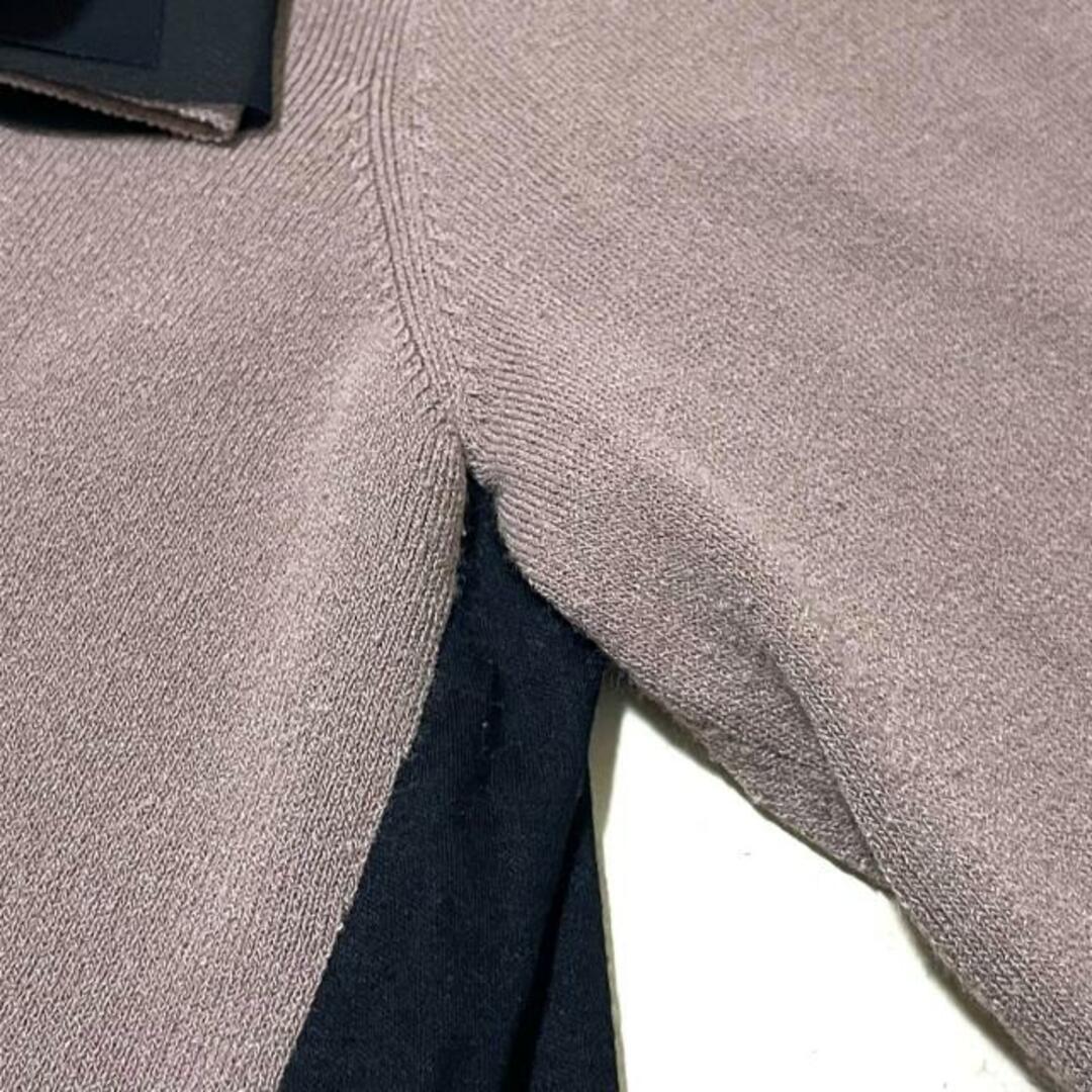 TO BE CHIC(トゥービーシック)のTO BE CHIC(トゥービーシック) 長袖セーター サイズ2 M レディース - ピンクベージュ×黒 クルーネック レディースのトップス(ニット/セーター)の商品写真