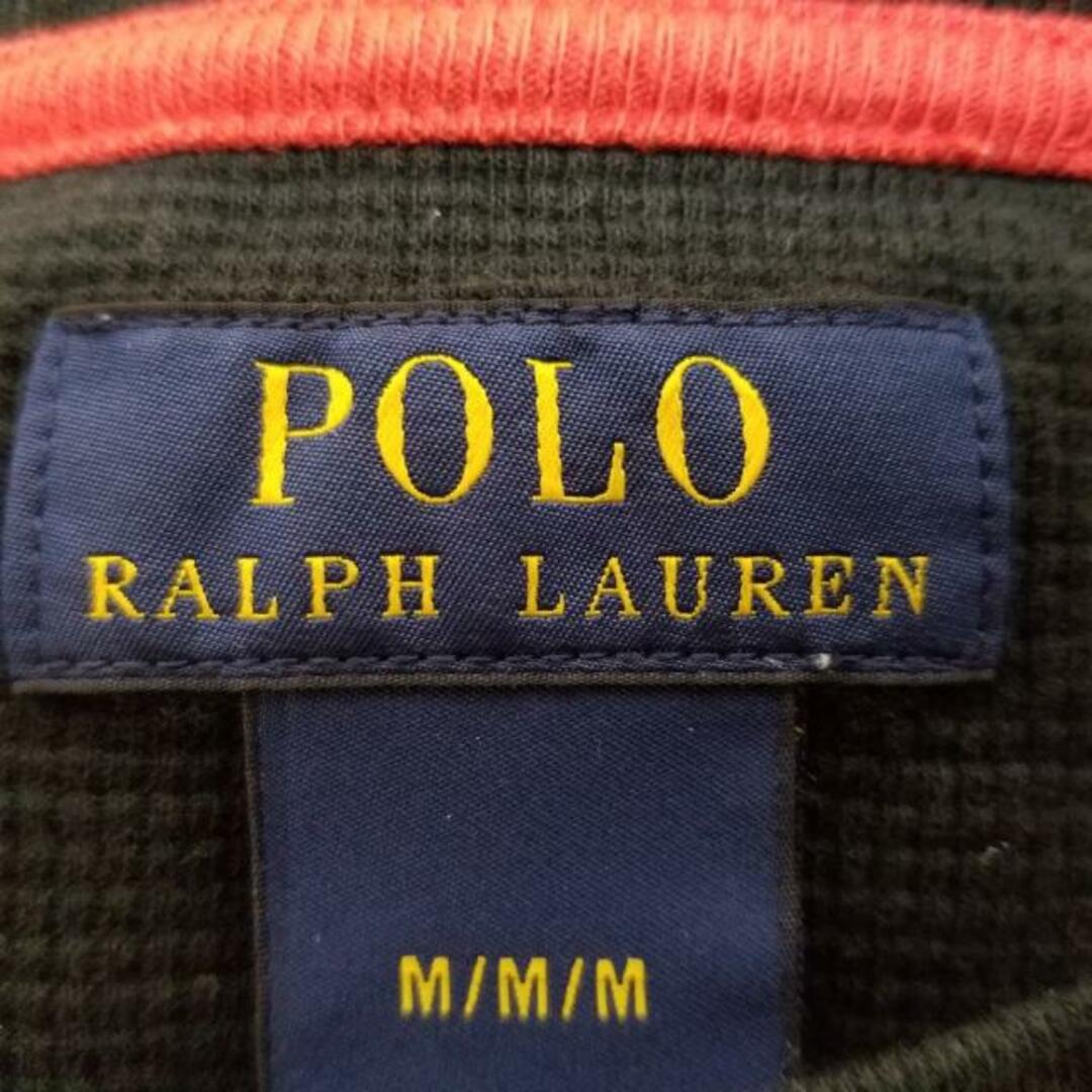 POLO RALPH LAUREN(ポロラルフローレン)のPOLObyRalphLauren(ポロラルフローレン) 長袖カットソー サイズM レディース - 黒 クルーネック レディースのトップス(カットソー(長袖/七分))の商品写真