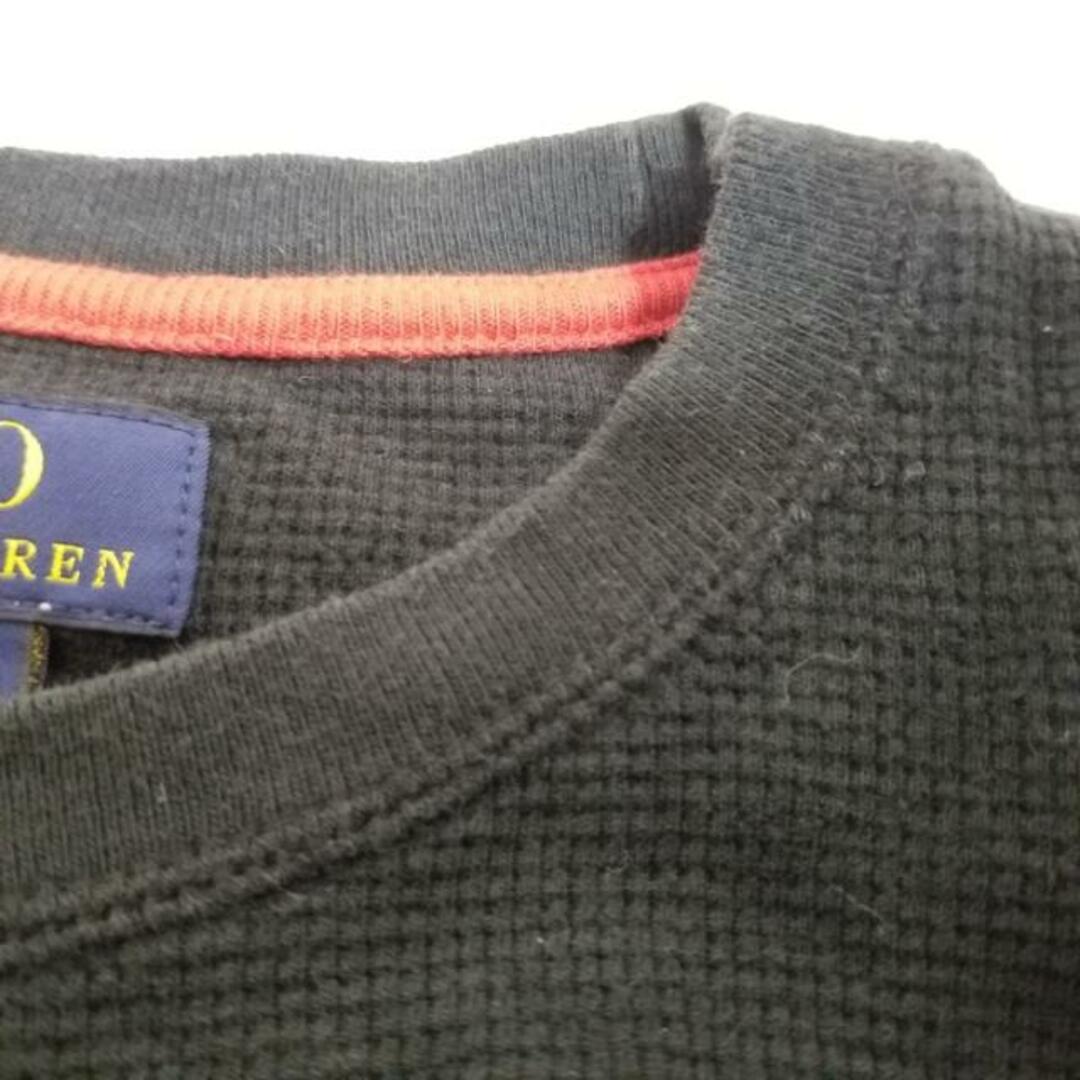 POLO RALPH LAUREN(ポロラルフローレン)のPOLObyRalphLauren(ポロラルフローレン) 長袖カットソー サイズM レディース - 黒 クルーネック レディースのトップス(カットソー(長袖/七分))の商品写真