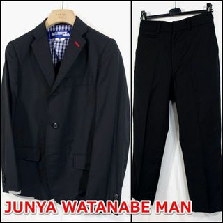 ジュンヤワタナベマン(JUNYA WATANABE MAN)の【良品】ジュンヤワタナベマン　春夏黒スーツ　JUNYA WATANABE MAN(セットアップ)