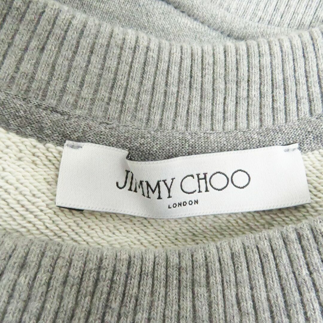 JIMMY CHOO(ジミーチュウ)の美品□JIMMY CHOO/ジミーチュウ J000142173 JC-COLLEGE カレッジロゴ オーバーサイズ スウェットシャツ/トレーナー グレー S イタリア製 メンズのトップス(スウェット)の商品写真