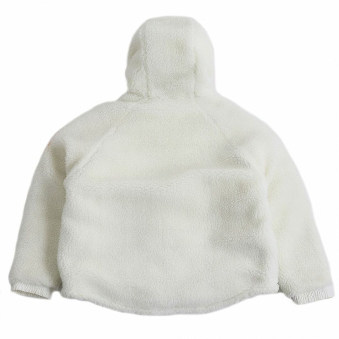 MONCLER(モンクレール)の良品□MONCLER×Off-White TRESTRIGNEL デカロゴワッペン プルオーバー ボアフリース フーデッド ダウンジャケット 白 1 正規品 希少！ メンズのジャケット/アウター(ダウンジャケット)の商品写真