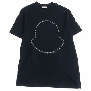 モンクレール(MONCLER)の美品□22SS MONCLER/モンクレール SS T-SHIRT ロゴプリント/ワッペン コットン100％ 半袖Tシャツ/カットソー ネイビー M 正規品 メンズ(Tシャツ/カットソー(半袖/袖なし))