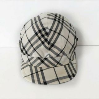 バーバリー(BURBERRY)のBurberry(バーバリー) ハンチング 57 - アイボリー×黒 コットン(ハンチング/ベレー帽)